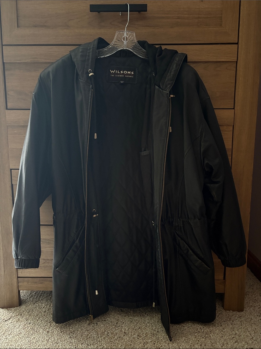 Vintage Wilson’s Mens Black 100% Genuine Leather Jacket Medium